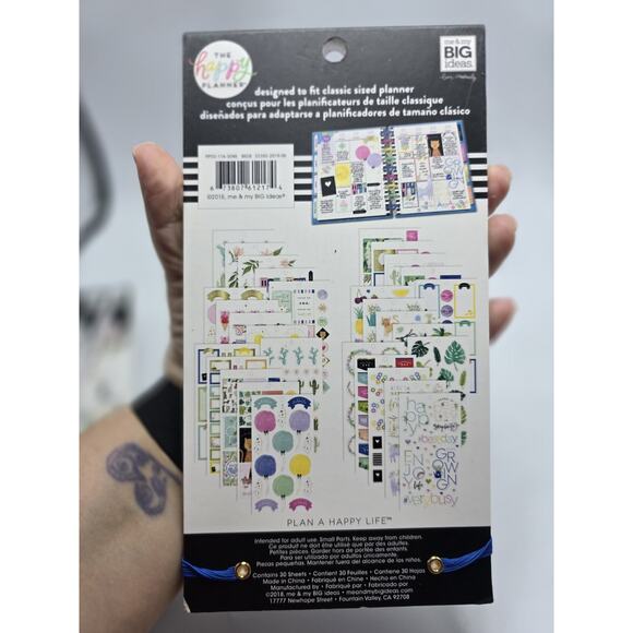 Me & My Big Ideas Sticker Sheets Happy Illustrations The Happy Planner 521 Pcs - Picture 2 of 2